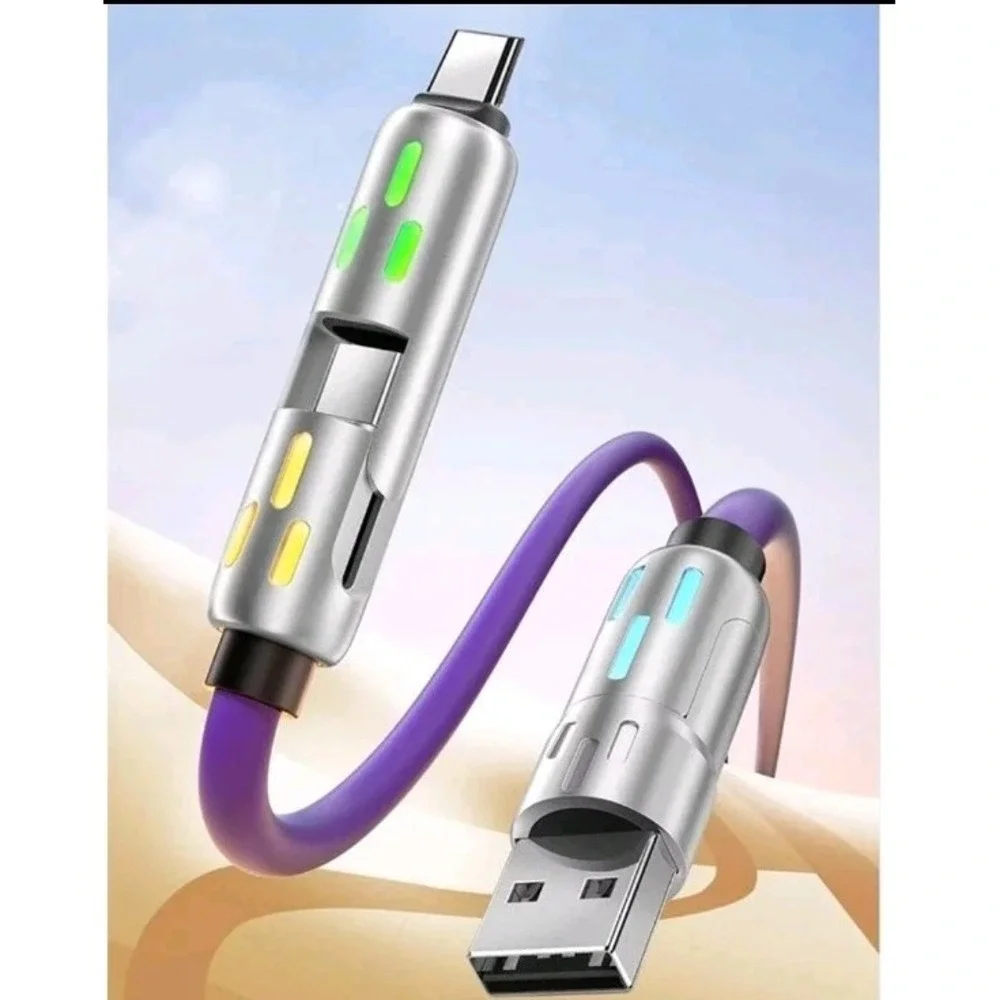 MAX 240W Universal USB Charging Cable Fast Charging Charger Cord 4 in 1